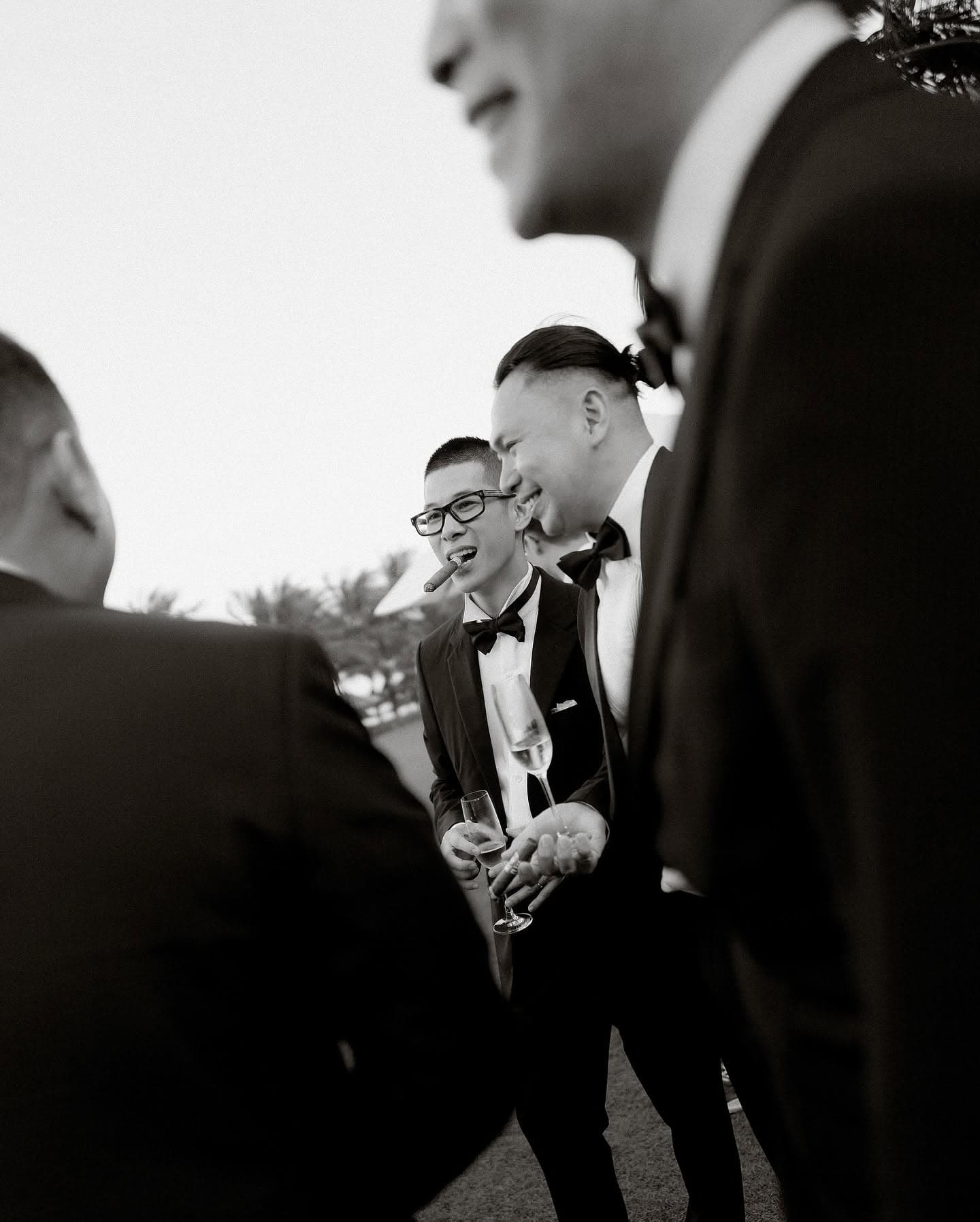 The groom with his party