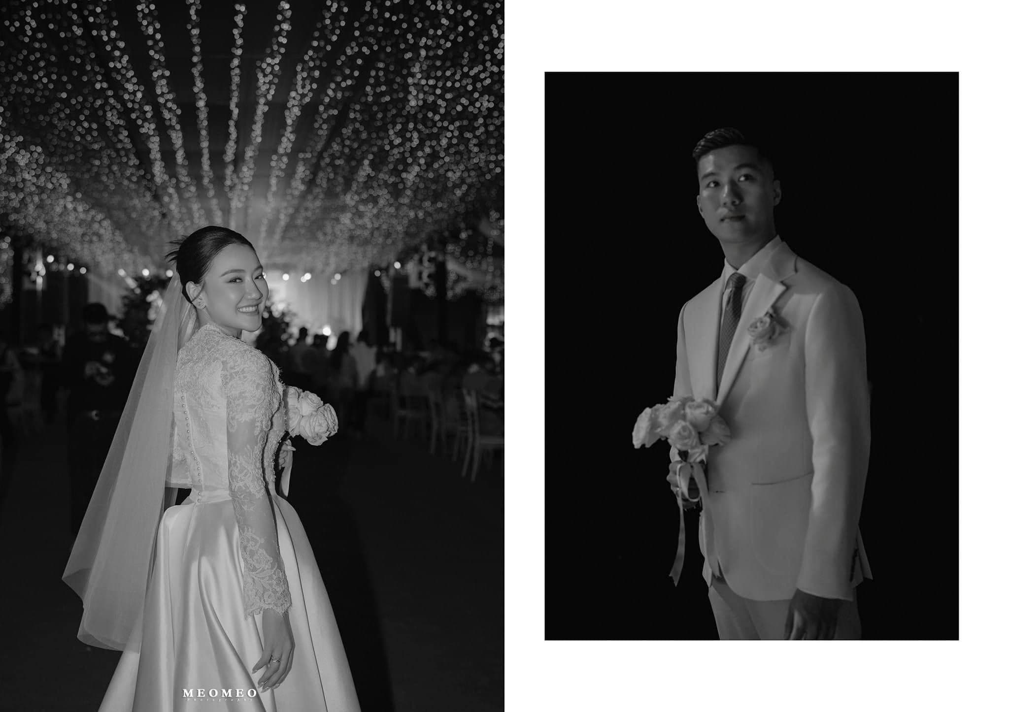 The couple beneath the lights
